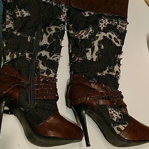 Mid calf 4inch heel boots